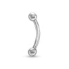 Thumbnail Image 1 of ​​​​​​​​​​​​​​14K White Gold Curved Barbell - 18G 5/16&quot;