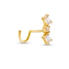 Thumbnail Image 1 of ​​​​​​​​​​​​​​​​​​​​​14K Gold CZ Tri-Stone Stud - 18G 5/16"