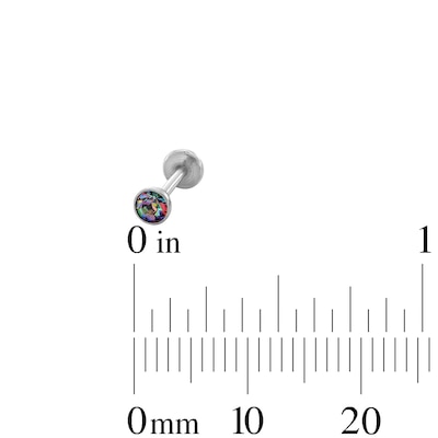 Stainless Steel CZ and Black CZ Three Piece Stud Set– 18G 5/16"