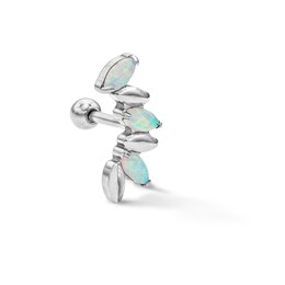 Titanium Simulated Opal Crawler Stud - 18G 5/16&quot;