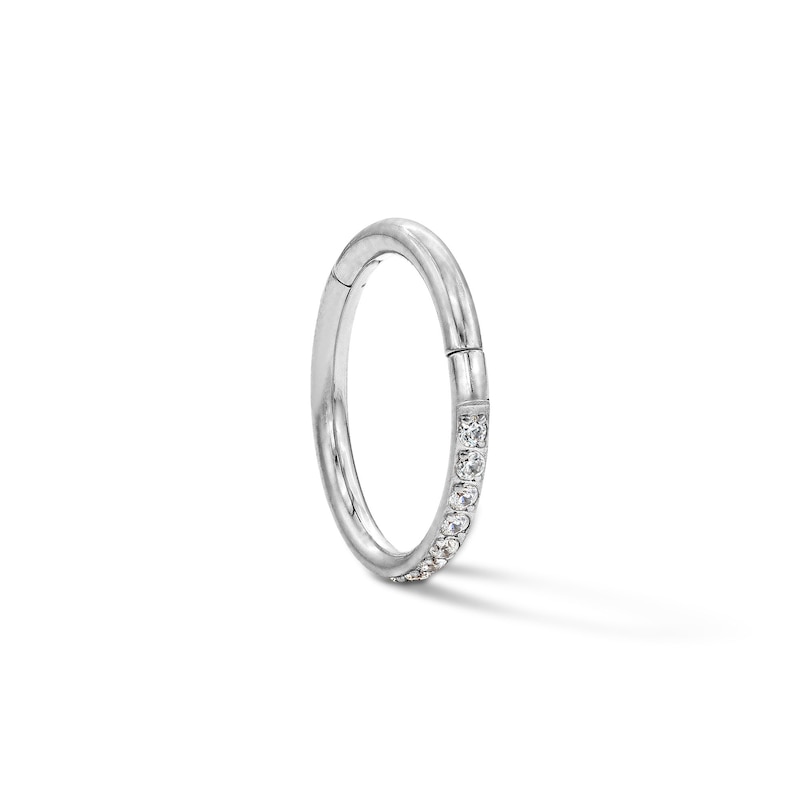 Titanium CZ Hoop - 18G 5/16"