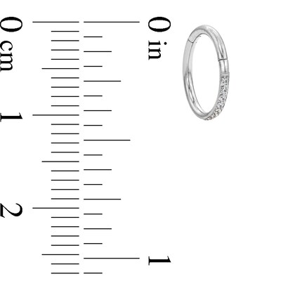 Titanium CZ Hoop - 18G 5/16"