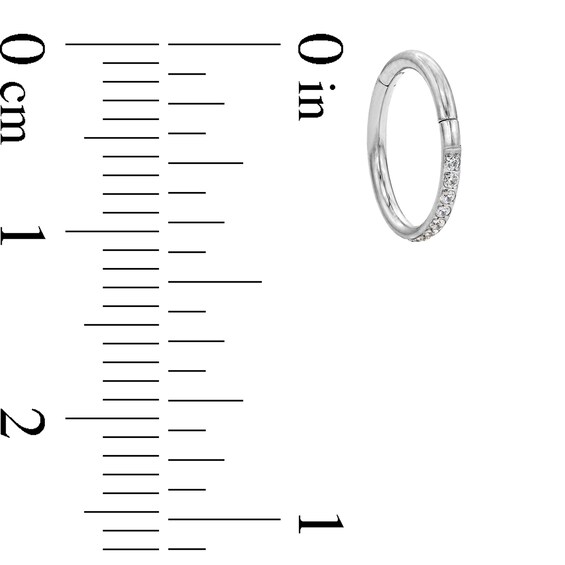 Titanium CZ Hoop - 18G 5/16"