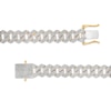 Thumbnail Image 1 of 1 CT. T.W. Diamond Angular Curb Link Necklace in Sterling Silver with 14K Gold Plate - 18"