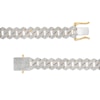 Thumbnail Image 2 of 14K Gold Plated 1 CT. T.W. Diamond Angular Curb Link Necklace - 18"