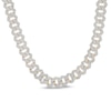 Thumbnail Image 0 of 14K Gold Plated Diamond Angular Curb Link Necklace - 20"
