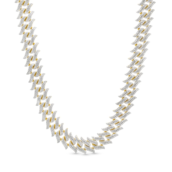 1 CT. T.W. Diamond Spike Link Necklace in Sterling Silver with 14K Gold Plate