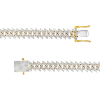 1 CT. T.W. Diamond Spike Link Necklace in Sterling Silver with 14K Gold Plate