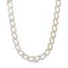 Thumbnail Image 1 of 14K Gold Plate 1 CT. T.W. Diamond Double Bar Link Necklace - 20"