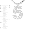 Thumbnail Image 2 of Sterling Silver Single Number Curb Chain Pendant - 18"