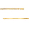 Thumbnail Image 2 of 14K Gold Plated Personalized Single Number Curb Chain Pendant - 18"