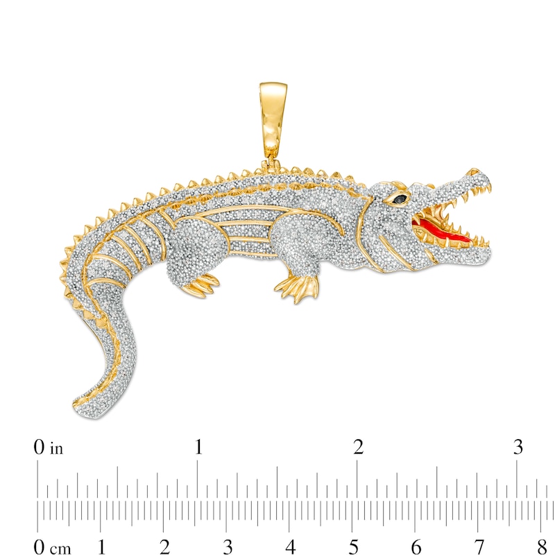 Gold Alligator Pendant Necklace