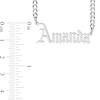 Thumbnail Image 1 of Gothic Nameplate Curb Chain Necklace in Sterling Silver - 18"