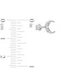 Thumbnail Image 2 of ​​​​​​​​​​​​​​14K White Gold CZ Moon Stud - 18G 5/16"