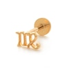 Thumbnail Image 1 of 14K Gold Virgo Zodiac Stud - 18G 5/16"