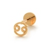 Thumbnail Image 1 of 14K Gold Cancer Zodiac Stud - 18G 5/16"