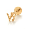 Thumbnail Image 1 of 14K Gold Capricorn Zodiac Stud - 18G 5/16"