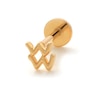Thumbnail Image 1 of 14K Gold Aquarius Zodiac Stud - 18G 5/16"