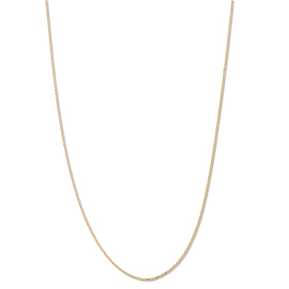 10K Solid Gold Square Wheat Chain - 20"