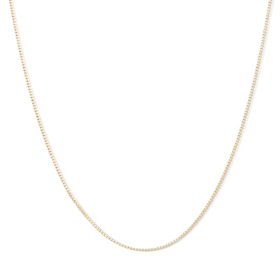 10K Solid Gold Box Chain - 18″