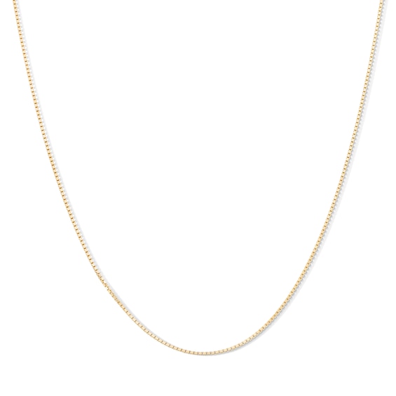 10K Solid Gold Box Chain - 18″