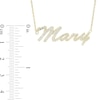 Thumbnail Image 1 of Simulated Sapphire Personalized Name Cable Chain Necklace in Sterling Silver with 14K Gold Plate - 18"