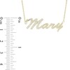 Thumbnail Image 1 of Simulated Sapphire Personalized Name Cable Chain Necklace in Sterling Silver with 14K Gold Plate - 18"