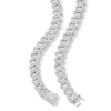 Thumbnail Image 2 of Sterling Silver CZ Baguette Curb Chain Necklace