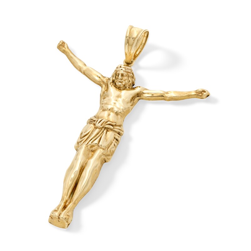 Main Image 3 of 10K Solid Gold Jesus Necklace Charm
