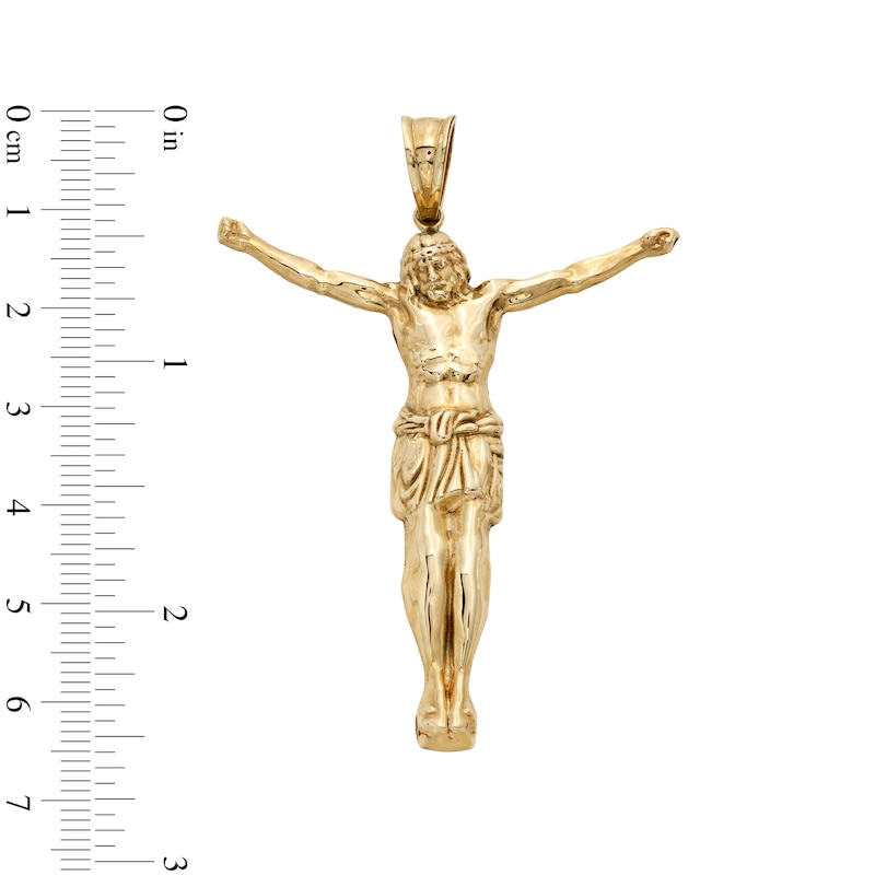 Main Image 4 of 10K Solid Gold Jesus Necklace Charm