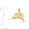 Thumbnail Image 3 of 10K Solid Gold Swordfish Necklace Charm