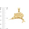 Thumbnail Image 3 of 10K Solid Gold Swordfish Necklace Charm