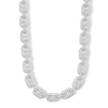 Thumbnail Image 0 of Sterling Silver CZ Round and Baquette Link Necklace