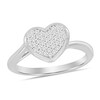 Thumbnail Image 0 of ​​​​​​​​​​​​​​​​​​​​​1/6 CT. T.W. Diamond Heart Ring in Sterling Silver