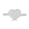 Thumbnail Image 2 of ​​​​​​​​​​​​​​​​​​​​​1/6 CT. T.W. Diamond Heart Ring in Sterling Silver