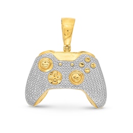 1/20 CT. T.W. Diamond Game Controller Necklace Charm in Sterling Silver with 14K Gold Plate
