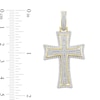 Thumbnail Image 2 of ​​​​​​​1/4 CT. T.W. Diamond Cross Necklace Charm in Sterling Silver with 14K Gold Plate
