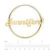 Thumbnail Image 2 of Script Name Hoops in Sterling Silver with 14K Gold Plate