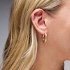 14K Hollow Gold Diamond-Cut Hoops