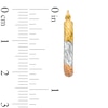 Thumbnail Image 2 of 14K Hollow Gold Diamond-Cut Tri-Color Hoops