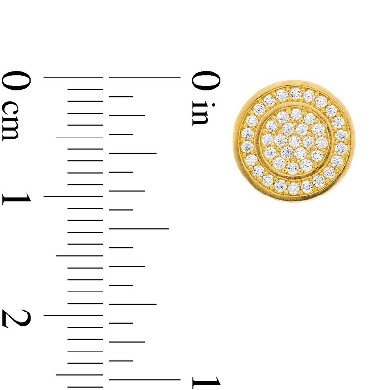 Main Image 2 of ​​​​​​​10K Solid Gold CZ Halo Round Studs