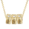 Thumbnail Image 1 of 14K Gold Plated Birthstone Three-Name Engravable Pendant