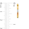 Thumbnail Image 2 of 10K Hollow Gold Diamond-Cut Tri-Color Hoops