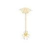 Thumbnail Image 1 of 14K Solid Gold Spider Web with Spider Dangle Stud - 18G 5/16"