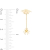 Thumbnail Image 3 of 14K Solid Gold Spider Web with Spider Dangle Stud - 18G 5/16"