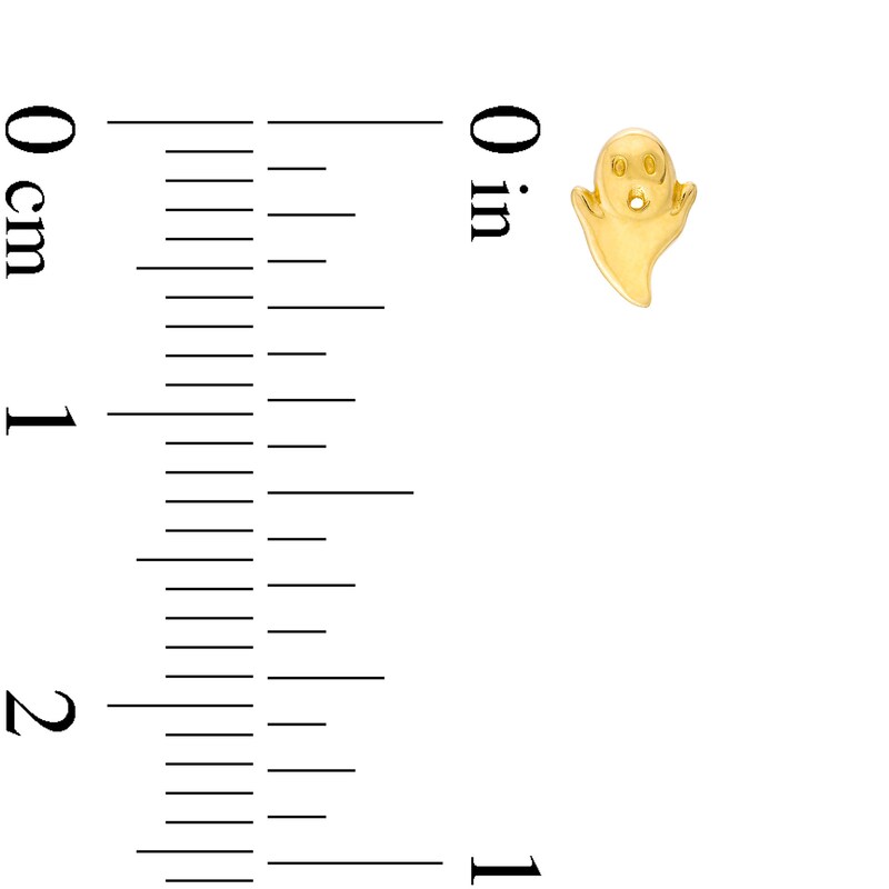Main Image 3 of 14K Solid Gold Ghost Stud - 18G 5/16"