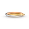 Thumbnail Image 3 of ​​​​​​​10K Hollow Gold Stacking Tri-Color Ring - Size 7