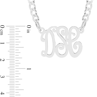 Sterling Silver Script Monogram Cable Chain