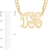 Thumbnail Image 2 of 14K Gold Plate Script Monogram Cable Chain