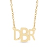 Thumbnail Image 1 of 14K Gold Plate Block Monogram Cable Chain